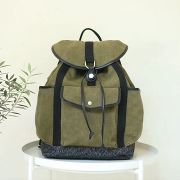 旅行實用休閑帆布雙肩包122687C