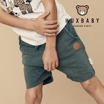 澳洲 Huxbaby 有機棉豹紋小皮標短褲