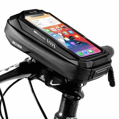 自転車 バイク スマホホルダー 収納 片手操作 防水 小物収納 スマホ ホルダー 揺れ防止 携帯 固定 6.5インチスマホ対応 iPhone android スマートフォンホルダー
