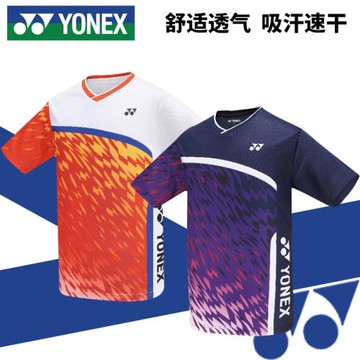 YONEX尤尼克斯羽毛球服yy短袖T恤速干透氣舒適寬松訓練球衣男女夏