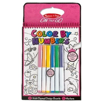 Melissa&Doug 瑪莉莎 旅遊樂 照數字學畫畫  粉紅色  1組