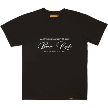 BORNRICH BR0047 SCRIPT LOGO TEE 草寫文字 短T (黑色)
