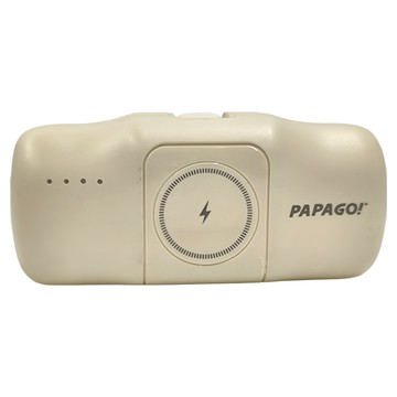 PAPAGO 隨行膠囊行動電源 Lightning接口 無線充電 5000鋰離子電池  PBF16  奶茶色