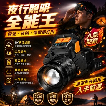 好評熱賣⭐伸縮調焦頭燈 強光感應頭燈 感應充電頭燈  輕便型頭燈 迷你強光頭燈 登山頭燈 釣魚頭燈 輕量頭燈 工作頭燈