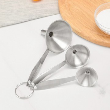 不銹鋼漏斗小號口徑酒漏斗304加油液體分裝器迷你家用廚房注油器