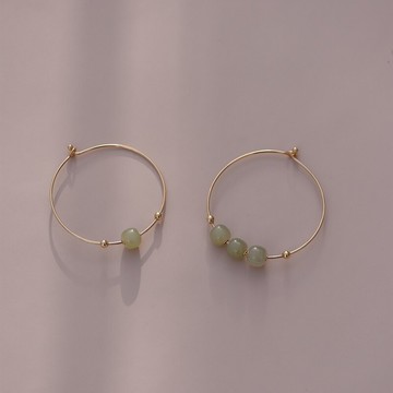 和闐玉手環鍍14K金手鐲-復古簡約串珠百搭女飾品4款74ao34【獨家進口】【米蘭精品】