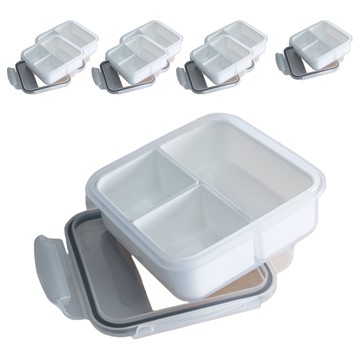 Xeonic 正方形3格保鮮盒 Set  8個