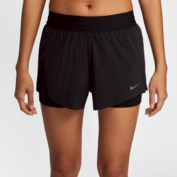 【NIKE】AS W NK SWIFT DF MR 2N1 SHRT 短褲 女 雙層 運動褲 黑 HJ5377-010