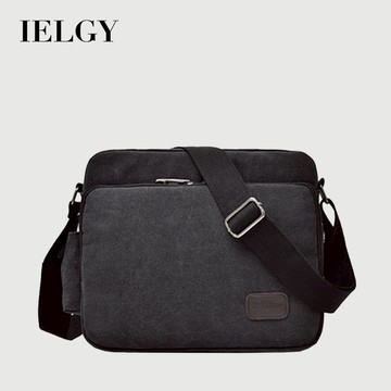 IELGY 復古男士多功能斜挎帆布包