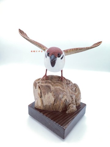 麻雀(開放)【木鳥雕】