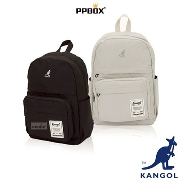 KANGOL 袋鼠 經典布標 後背包 手機收納【64251741】時尚 防潑水 A4 書包 經典款 包包 書包 日韓穿搭