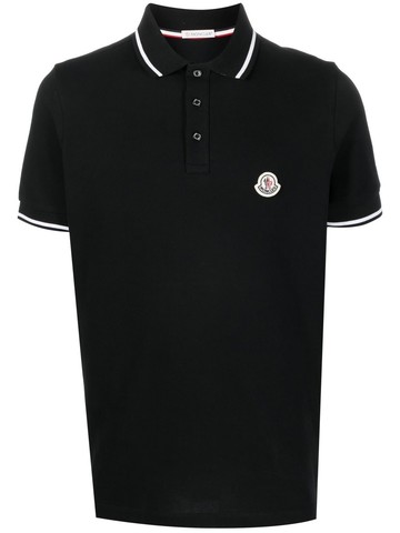 Moncler logo patch polo shirt men Cotton XXXL Black Farfetch LINE