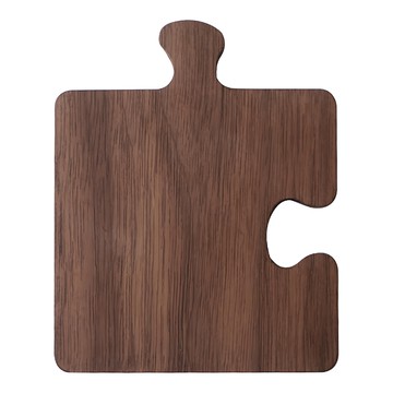 阿莎&布魯 木製創意拼圖杯墊  10 x 8 x 0.8cm  E-600114  1個  黑桃木色