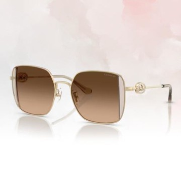 【COACH】方形金屬太陽眼鏡(HC7177B-900574 51mm)