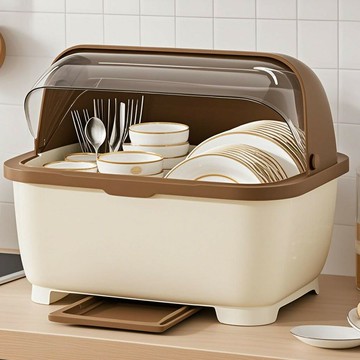 碗筷碗碟收納盒廚房新款家用放碗碗架置物架塑料碗柜瀝水碗盤架