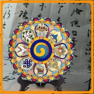 免運🔥八寶招財擺件 居家用旺宅書房櫃面中堂桌上擺件 藏式祝福禮品 送好友新年裝飾 祈福開運擺飾 居家風水招財好物