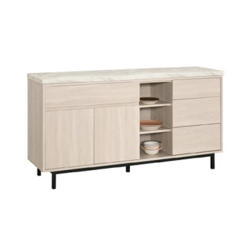 文創集 布拉森 現代5.2尺雲紋石面餐櫃/收納櫃-156.5x41.5x80cm免組