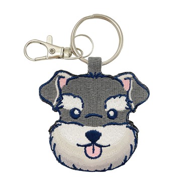 刺繡鑰匙圈  雪納瑞  1件
