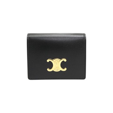 CELINE 賽琳 黑色 Triomphe 帆布 卡夾 名片夾 10M123FOZ.38NO 【二手名牌BRAND OFF】