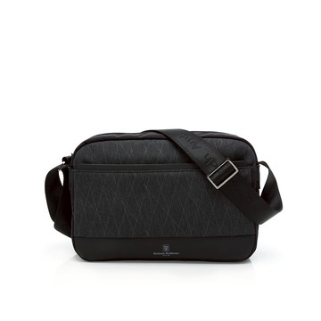 【金安德森】Ray菱格線側背包-黑色