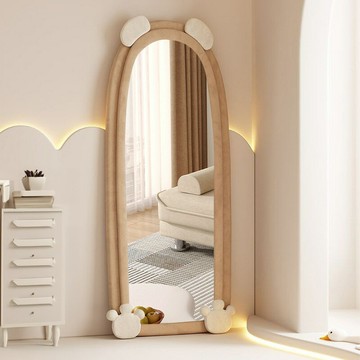 APP下單享點數9% 穿衣鏡全身落地鏡網紅小熊異形鏡家用女生臥室鏡子服裝店試衣鏡