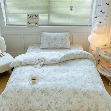 夢之語 法蘭絨寢具3件組  朱蒂斯  床包 + 兩用被套 + 枕套 + 收納提袋  單人