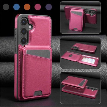 適用三星A55商務皮殼A16二合一A14磁吸magsafe皮套S25手機殼S24保護套S23卡包S21FE側貼后殼A15分體手機套