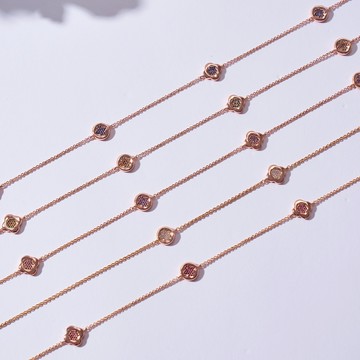 SOIRÉE BY N.Y. 蒔華芮︱花洛細緻彩鑽長項鍊(共四色)