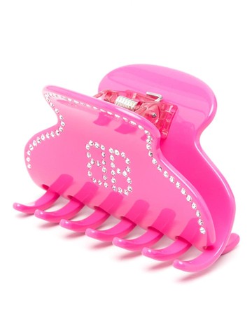 Balenciaga - BB crystal-embellished hair clip - women - Plastic - One Size - Pink