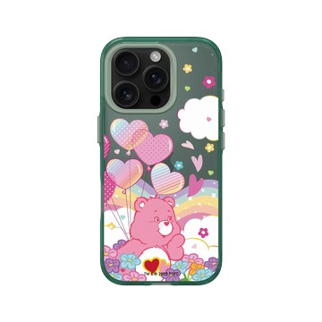 iPhone 16 Pro Clear 憂墨綠 - Care Bears - Love-a-Lot Bear