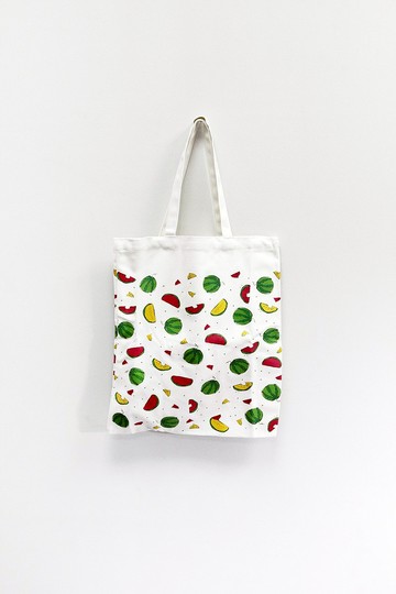 湯Tom Design台灣特色農產多用途帆布包帆布袋(滿滿二崙西瓜款)