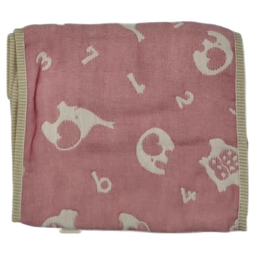 HiBOU 喜福 6重紗暖暖呼呼肚圍，1-5歲適用，100%棉  數字小鷹粉