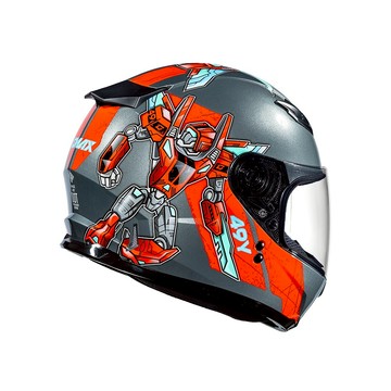 SOL 安全帽 SF-2 GMAX 49Y 羅伯特 鐵灰紅 抗UV 雙D釦 輕量化 小帽款 全罩