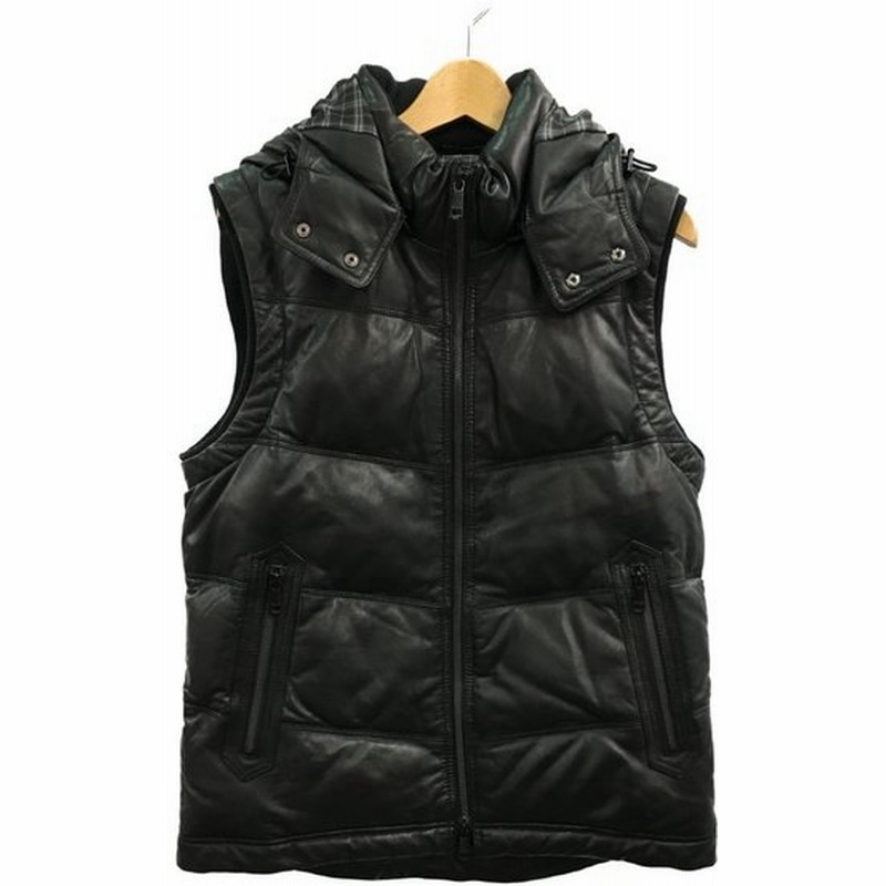 バーバリーブラックレーベル レザーダウンベスト ジャケット メンズ Size L L Burberry Black Label 中古 通販 Lineポイント最大0 5 Get Lineショッピング