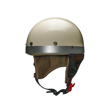 MODER摩德-HALF ROUND半源(小羊皮)半罩安全帽-亮光淺奶茶