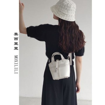 (免運)MOXILILI莫西里里時尚新款mini菜籃子包女小眾手提手拎水桶斜挎包
