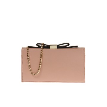 【See by Chloe】經典不敗款 Nora 蝴蝶結金屬防刮皮革斜背/側背兩用包