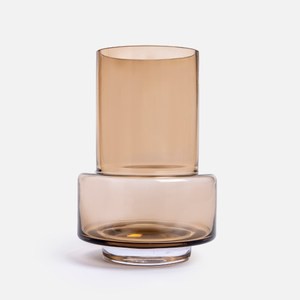 丹麥Ro Collection玻璃單色花瓶25cm 棕