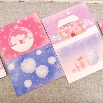 芭蕾舞聖誕卡組合