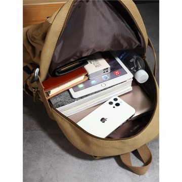 大容量牛津帆布包背包通勤戶外雙肩包男款多隔層包袋休閑學生書包