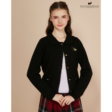 【SCOTTISH HOUSE】經典黑小圓領針織外套 CIWB1417