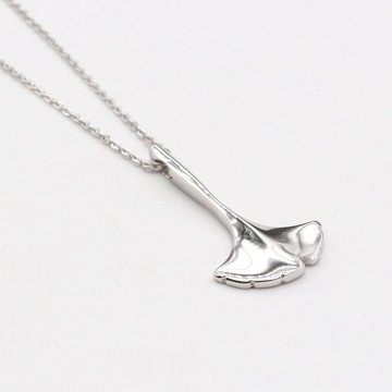 銀杏 純銀項鍊 鎖骨鍊