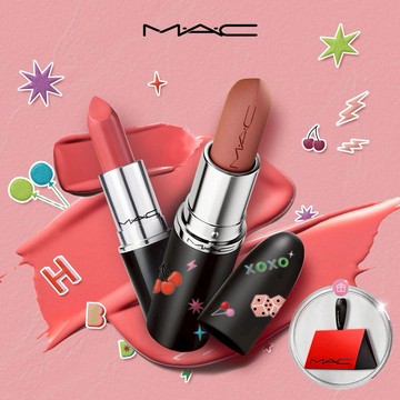 【MAC】新貼紙！天天愛你✨ 貼心可愛唇彩組 極自我唇膏/超水感持色水唇膏2選1+3款隨心貼任選 唇蜜 潤唇膏 唇露 護唇膏 唇膏 生日禮物 天蠍座禮物