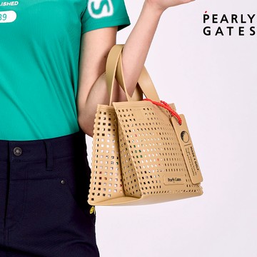【ṔEARLY GATES】女款卡其色高級合成皮革簡約簍空設計夏季多場合適用提袋 JLV01503