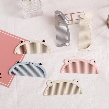 可愛少女心兒童小梳子直發梳網紅款女孩金屬美發梳便攜隨身防靜電