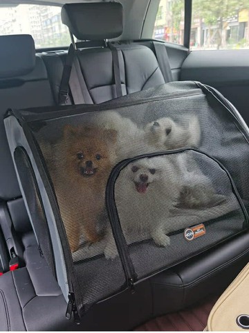 kh美國狗窩安全座椅四季通用泰迪寵物籠坐車神器後座防臟汽車載【淘夢屋】