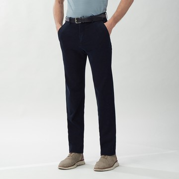 Pierre Cardin 男款 微彈修身平口牛仔長褲-深藍色 (5267835-39)