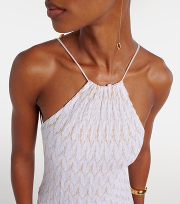 Missoni Halterneck open-back lamé gown