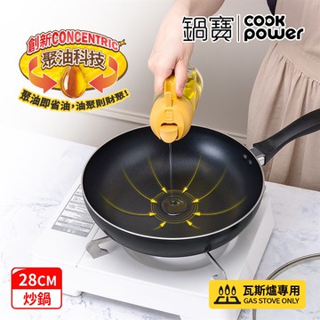 【鍋寶】煎大師聚油不沾炒鍋28cm-黑色（不沾鍋）_廠商直送