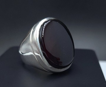 葉門Aqeeq戒指 Al Habshi 黑Aqeeq Yamni Kabadi Aqeeq 紅玉髓 Akik Haqiq